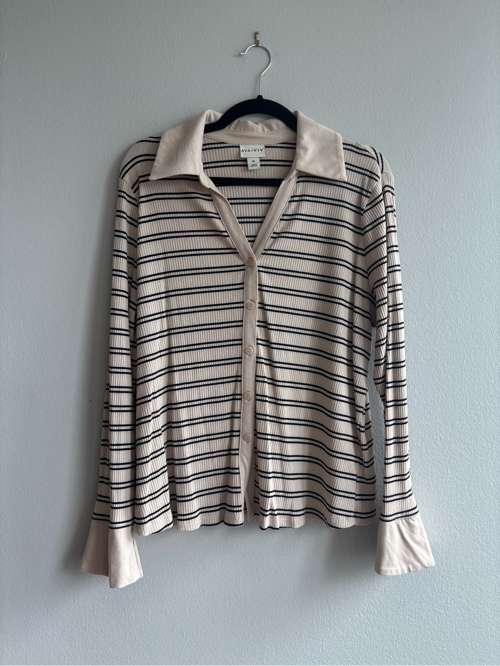 🤎Ribbed Knit Blouse